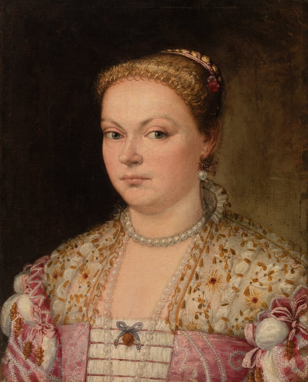 一位女士的肖像 作者 Parrasio Micheli, Veronese (Paolo Caliari)
