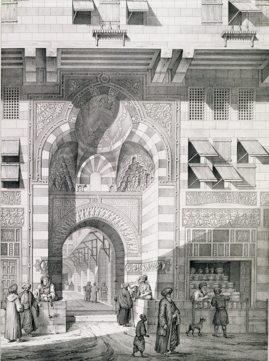 Okal Edmond Olivier（1800-64）镌刻的Okal Kaid-Bey门，来自&39;开罗的纪念碑和建筑物&39;，由Letronne出版，1829年巴黎 作者 帕斯卡尔泽维尔科斯特
