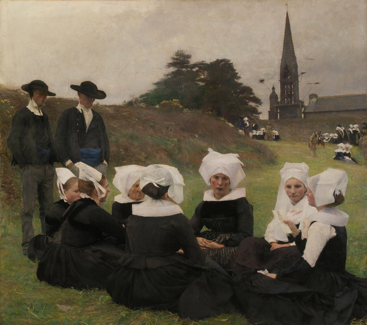Les Bretonnes au Pardon, 1887. 作者 帕斯卡尔·阿道夫·让·达格南·布维莱