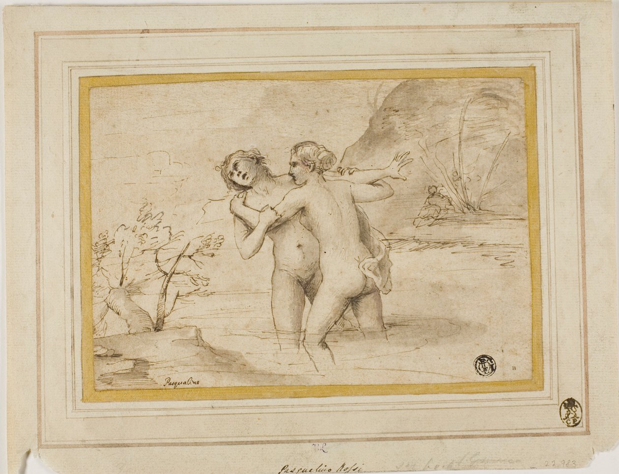Salmacis 和 Hermaphroditus 作者 帕斯夸莱·德·罗西