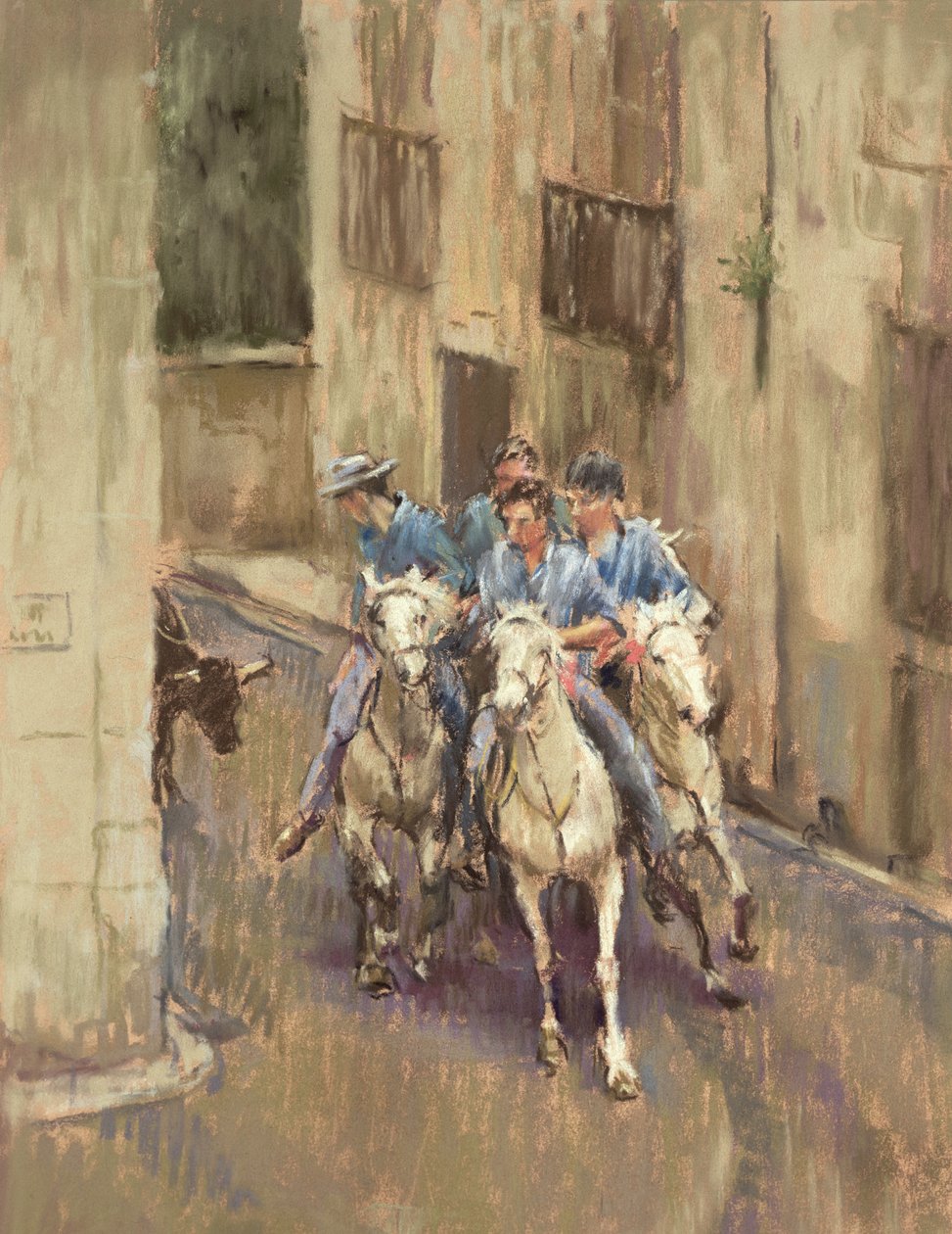 Soubes中的公牛奔跑 作者 帕特·麦克劳林