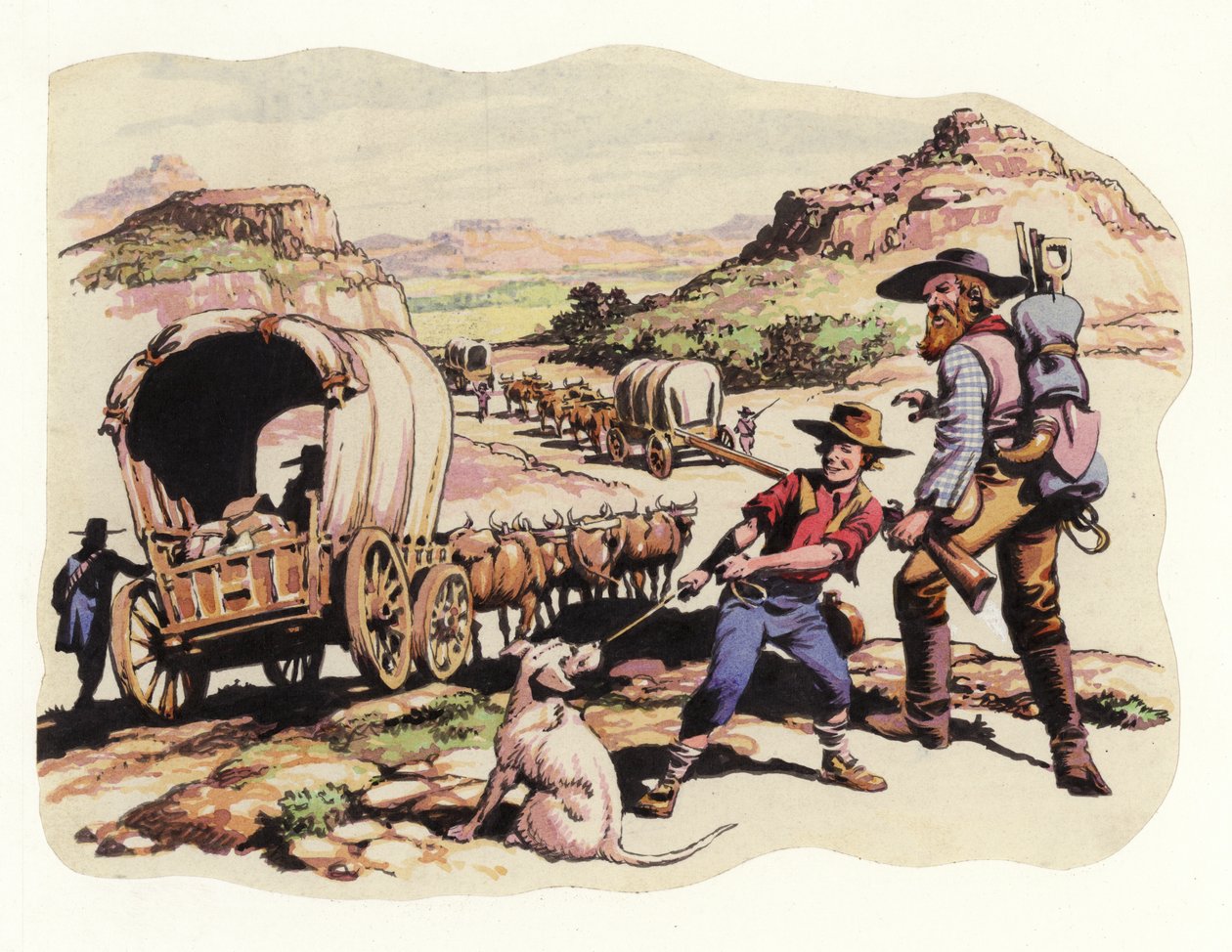 1835-1837 年的大跋涉（水粉画，纸本） 作者 帕特（1907-95）尼科尔