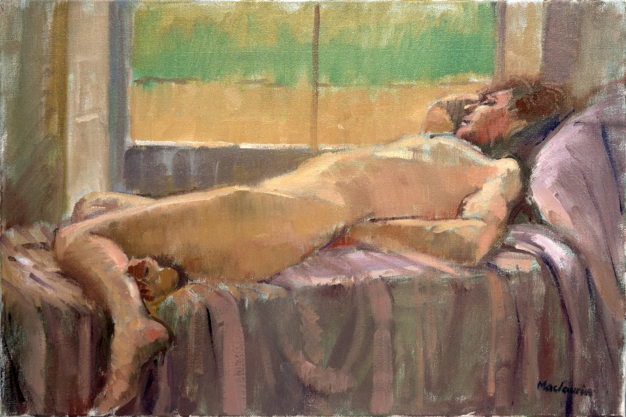 裸体卧姿（布面油画） 作者 帕特·麦克劳林