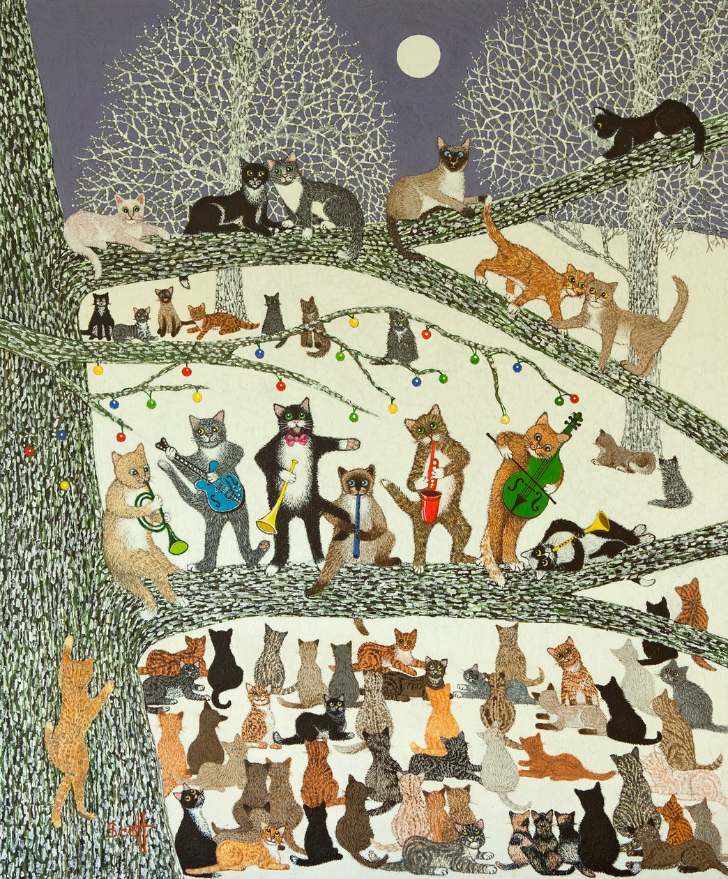 巨大的成功》，2012 年（花布上的丙烯画） 作者 帕特·斯科特