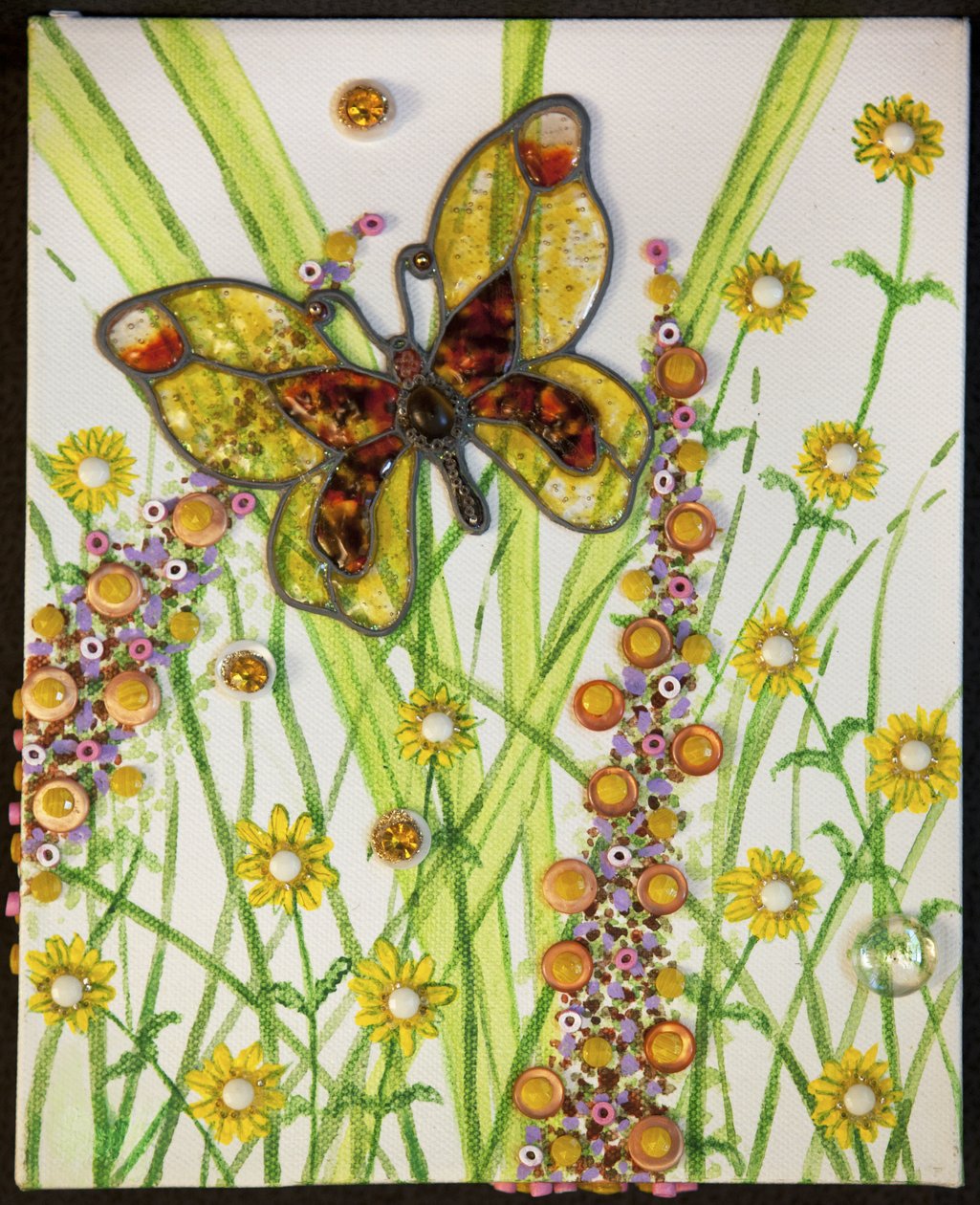 蝴蝶、黄色和棕色，2016 年 作者 帕特·斯科特