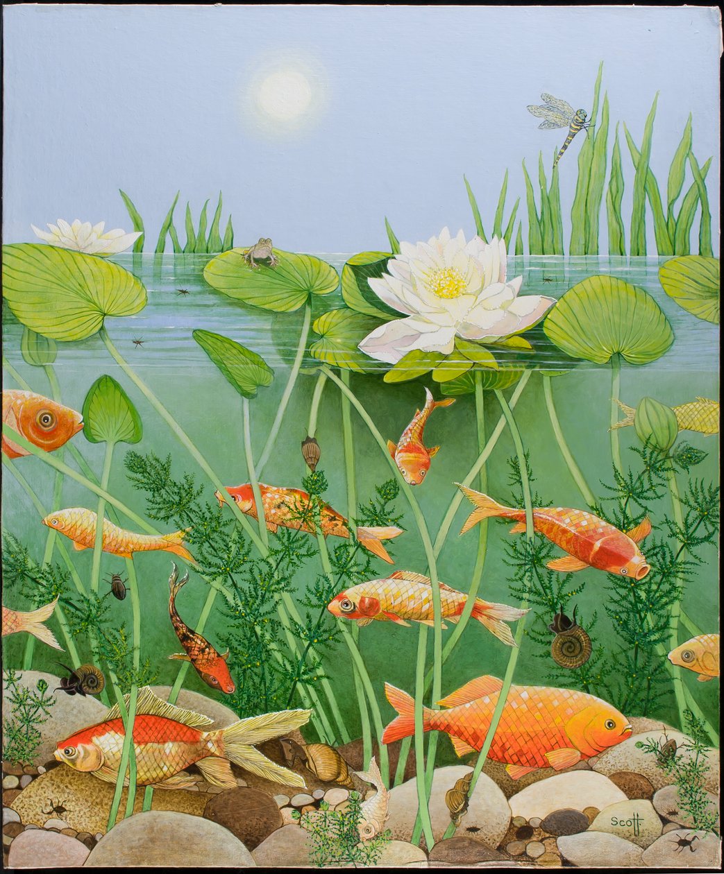 金色的触感》，2011 年（花布上的丙烯颜料） 作者 帕特·斯科特