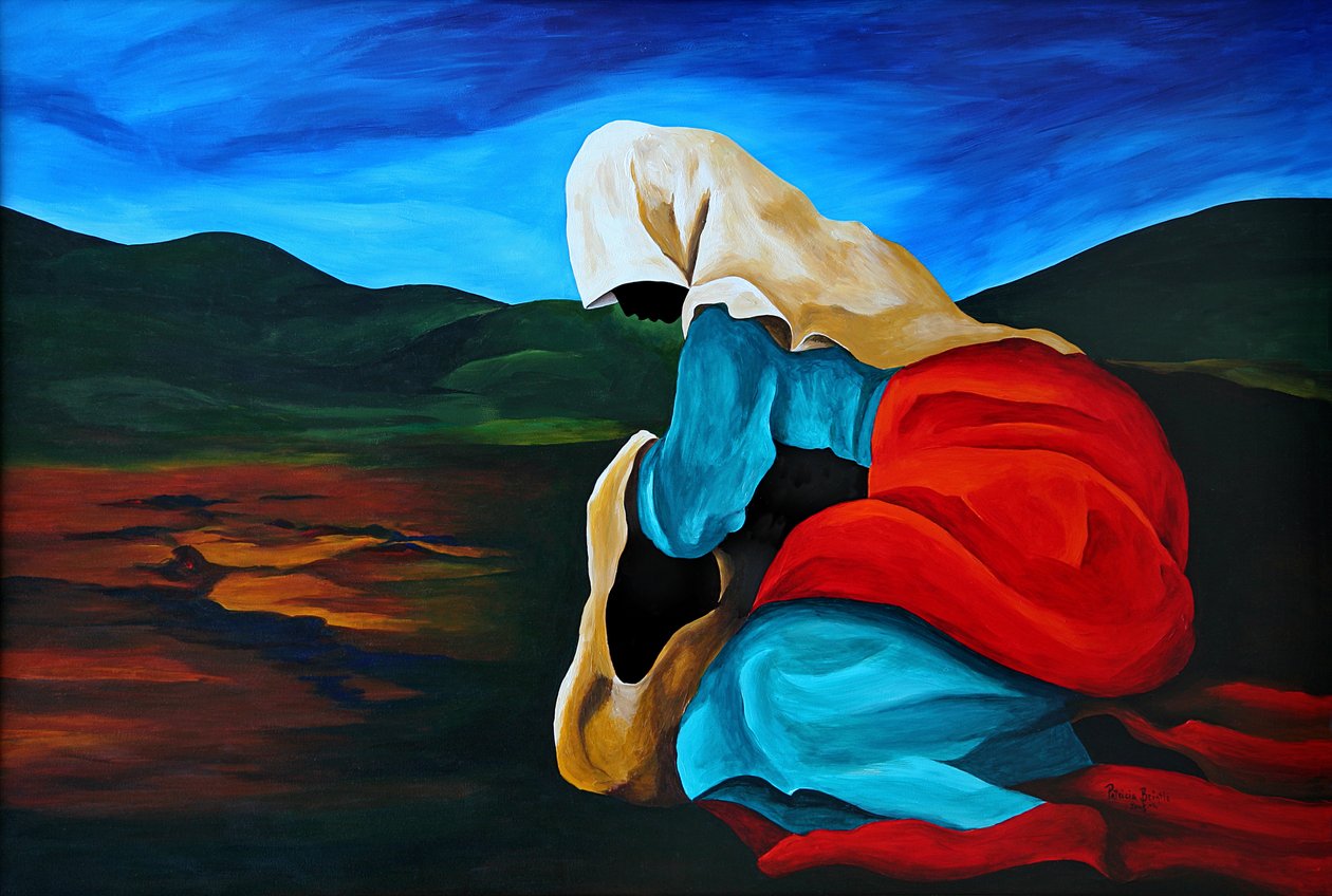 Defilee la folle，2008（在masonite上的丙烯酸） 作者 帕特里夏·布林特（Patricia Brintle）