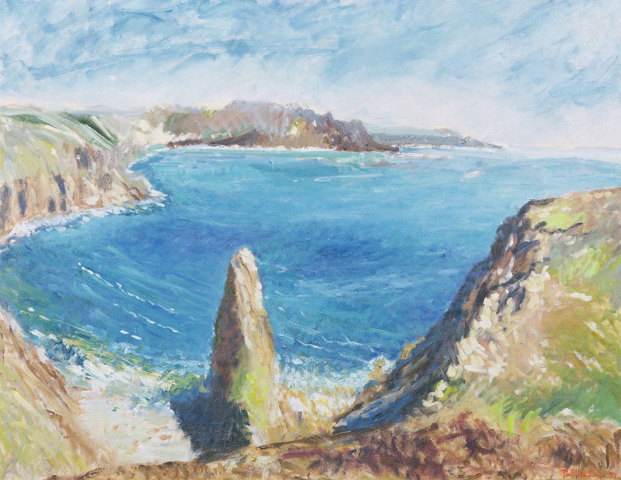 Chisel Rock Bay，1997（wc和水粉纸） 作者 帕特里夏·埃斯皮尔（Patricia Espir）