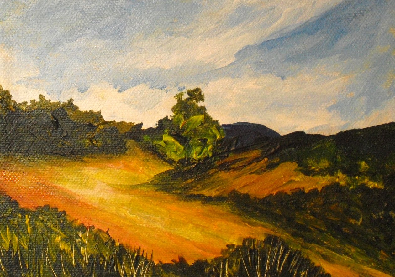 La route de Thiote，2014（画布上的丙烯酸） 作者 帕特里夏·布林特（Patricia Brintle）