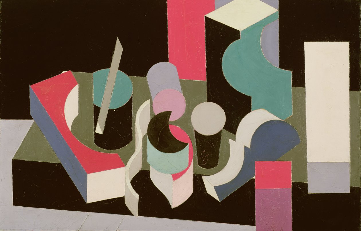 PaintingNature Morte，1919（画布上的油画和铅笔） 作者 帕特里克·亨利·布鲁斯