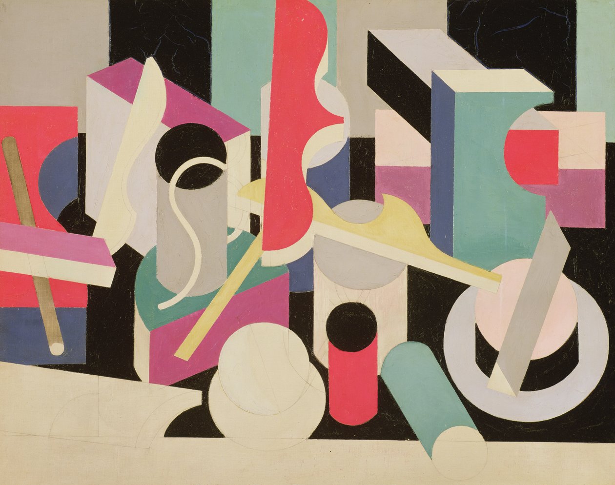 PaintingNature Morte，1920-21（画布上的油画和铅笔） 作者 帕特里克·亨利·布鲁斯