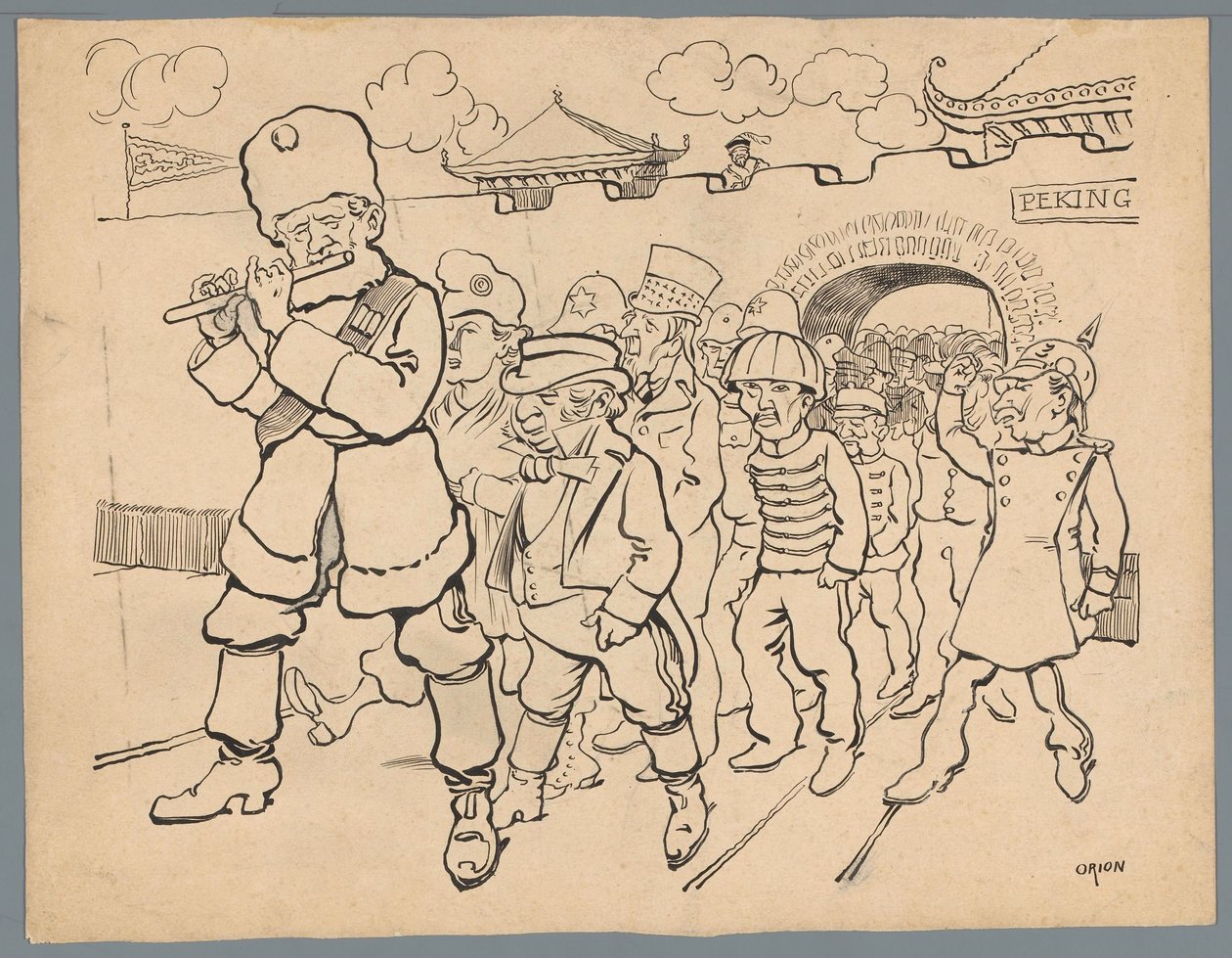 俄罗斯从中国吸引国家 作者 Patricq Kroon（艺术家签名）