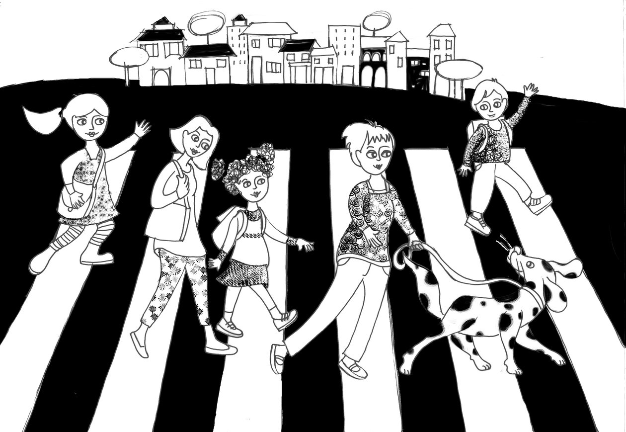 城市，2020 年（纸本水墨） 作者 帕特里齐娅·拉波塔