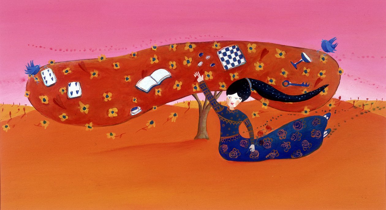 少女拥有一棵树 - 插图：Patrizia La Porta 作者 帕特里齐娅·拉波塔