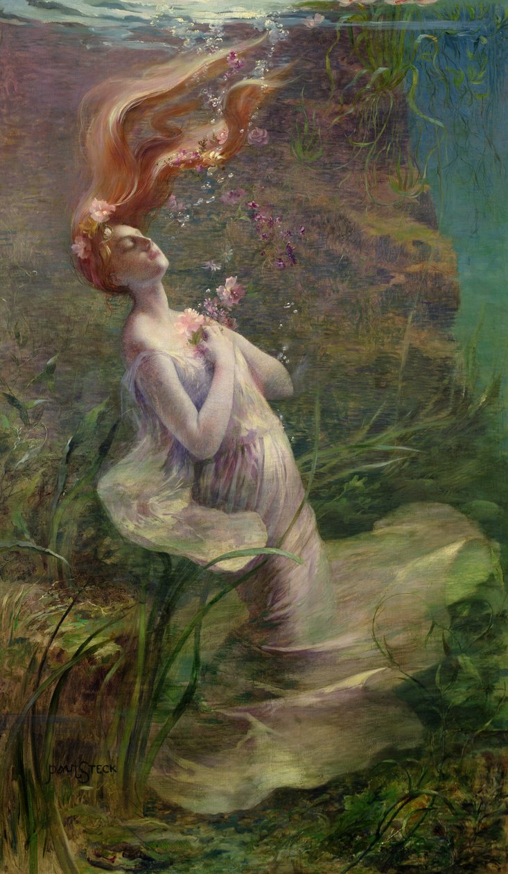 奥菲莉亚溺水，1895年 作者 保罗·阿尔伯特·斯特克