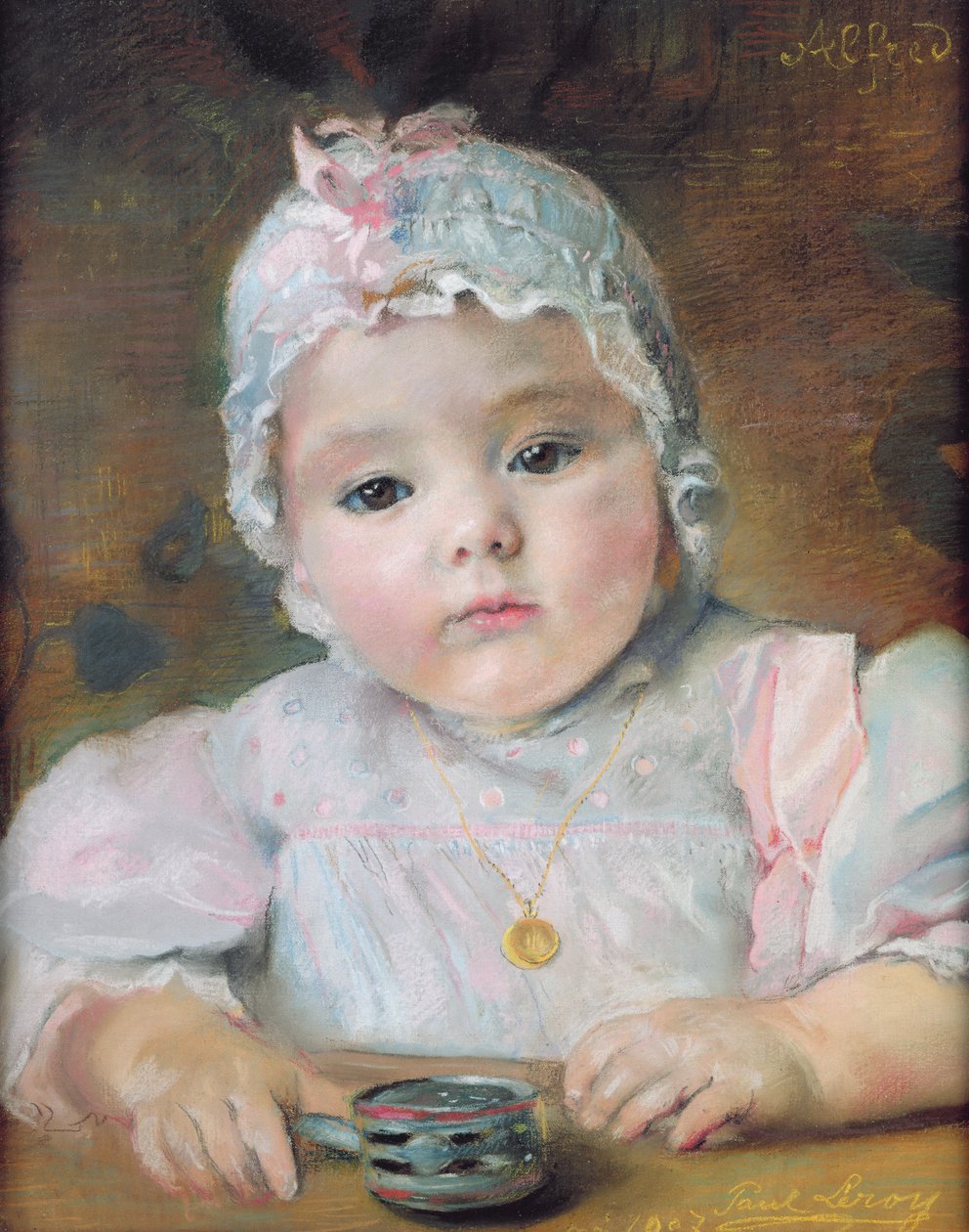 阿尔弗雷德·勒罗伊的肖像，1907年（纸上粉彩） 作者 保罗·亚历山大·阿尔弗雷德·勒洛伊