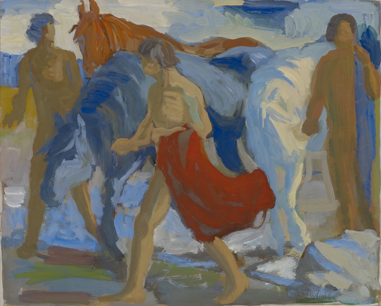 有马的年轻人，c.1913-15 作者 保罗·阿尔瑟