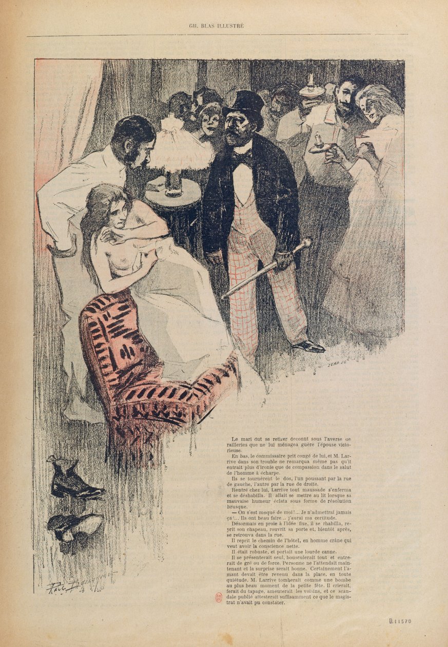 插图来自&39;Gil Blas&39;，1895年 作者 保罗·巴鲁里奥