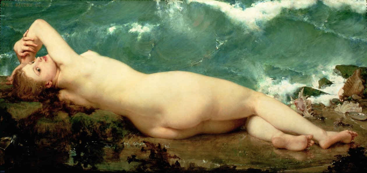 珍珠与海浪，1862年 作者 保罗·鲍德里