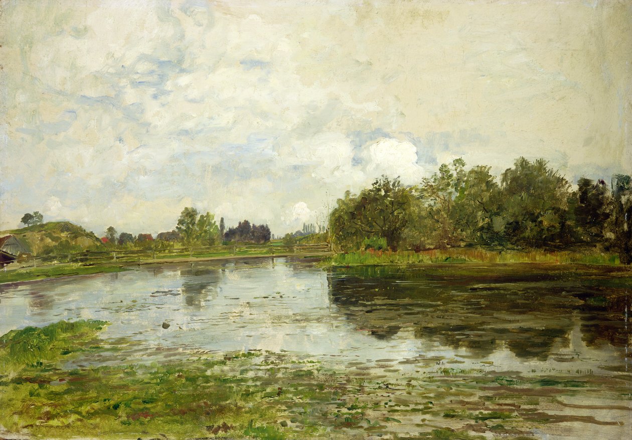 Dachau Moor（纸板上的油）景观 作者 保罗·鲍姆