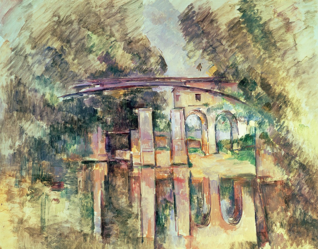 The Aqueduct and Lock，c.1888-90 作者 保罗·塞尚