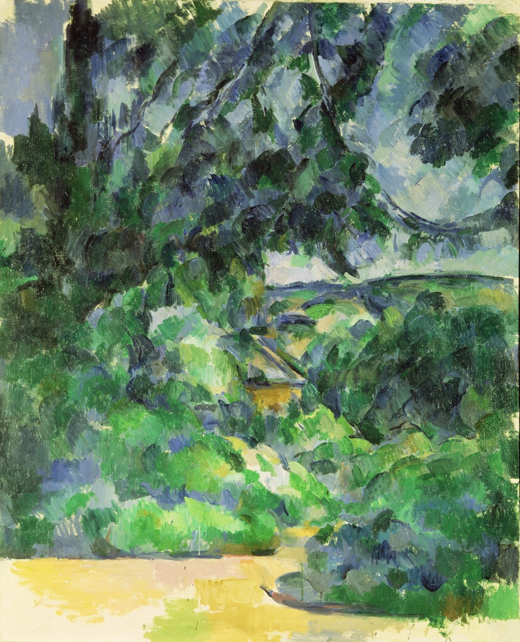 蓝色风景，c.1903 作者 保罗·塞尚