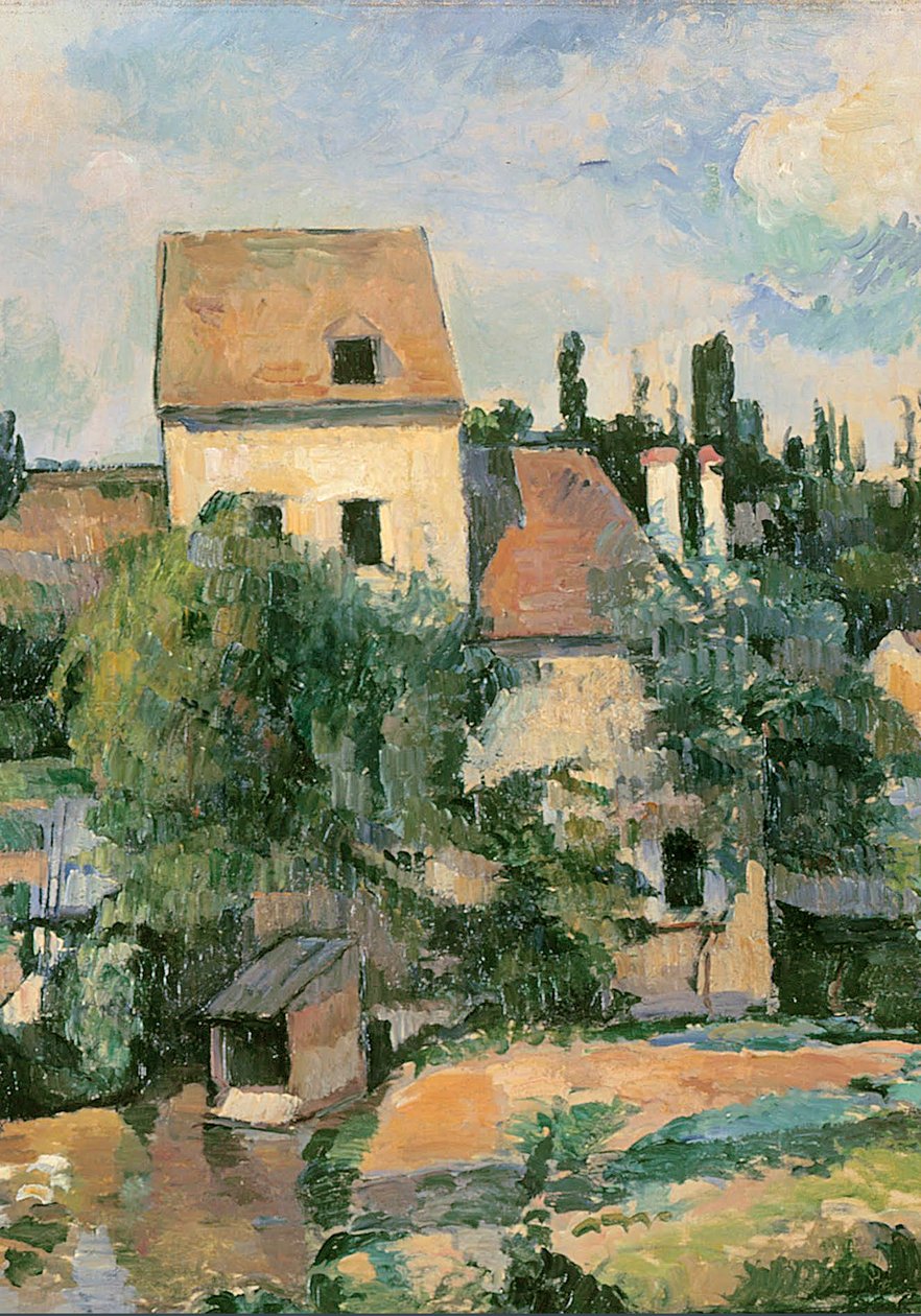 1881年，蓬图瓦兹的Moulin de la Couleuvre（细节1109269） 作者 保罗·塞尚