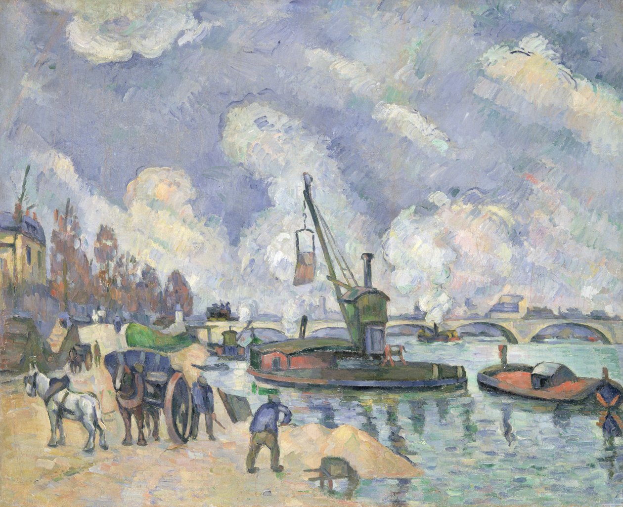 Quai de Bercy，巴黎，1873-75 作者 保罗·塞尚