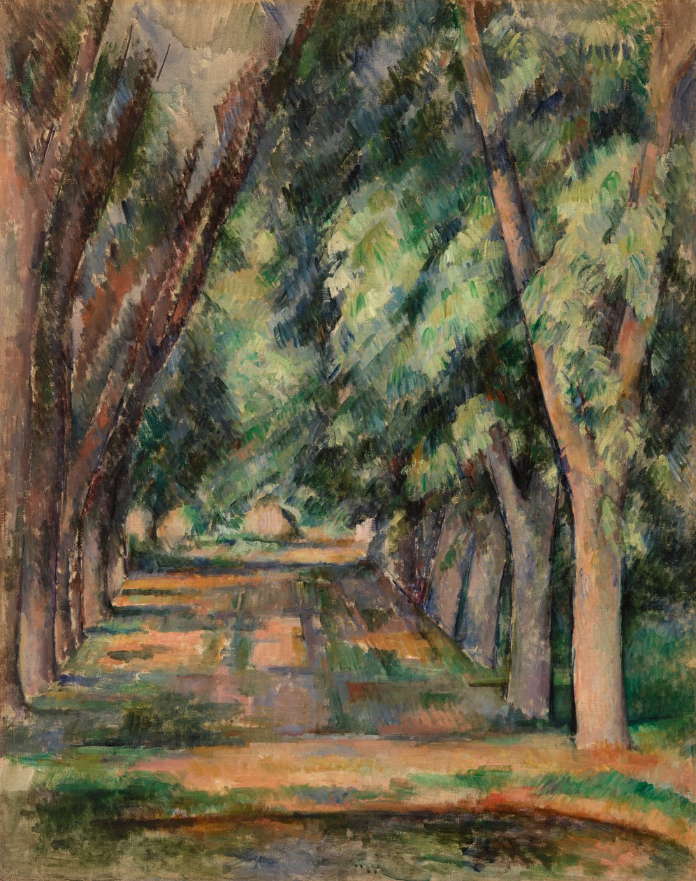 在Jas de Bouffan的板栗树的Allee，c.1888 作者 保罗·塞尚