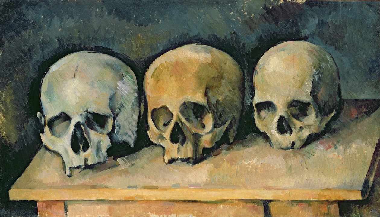 The Three Skulls，c.1900 作者 保罗·塞尚