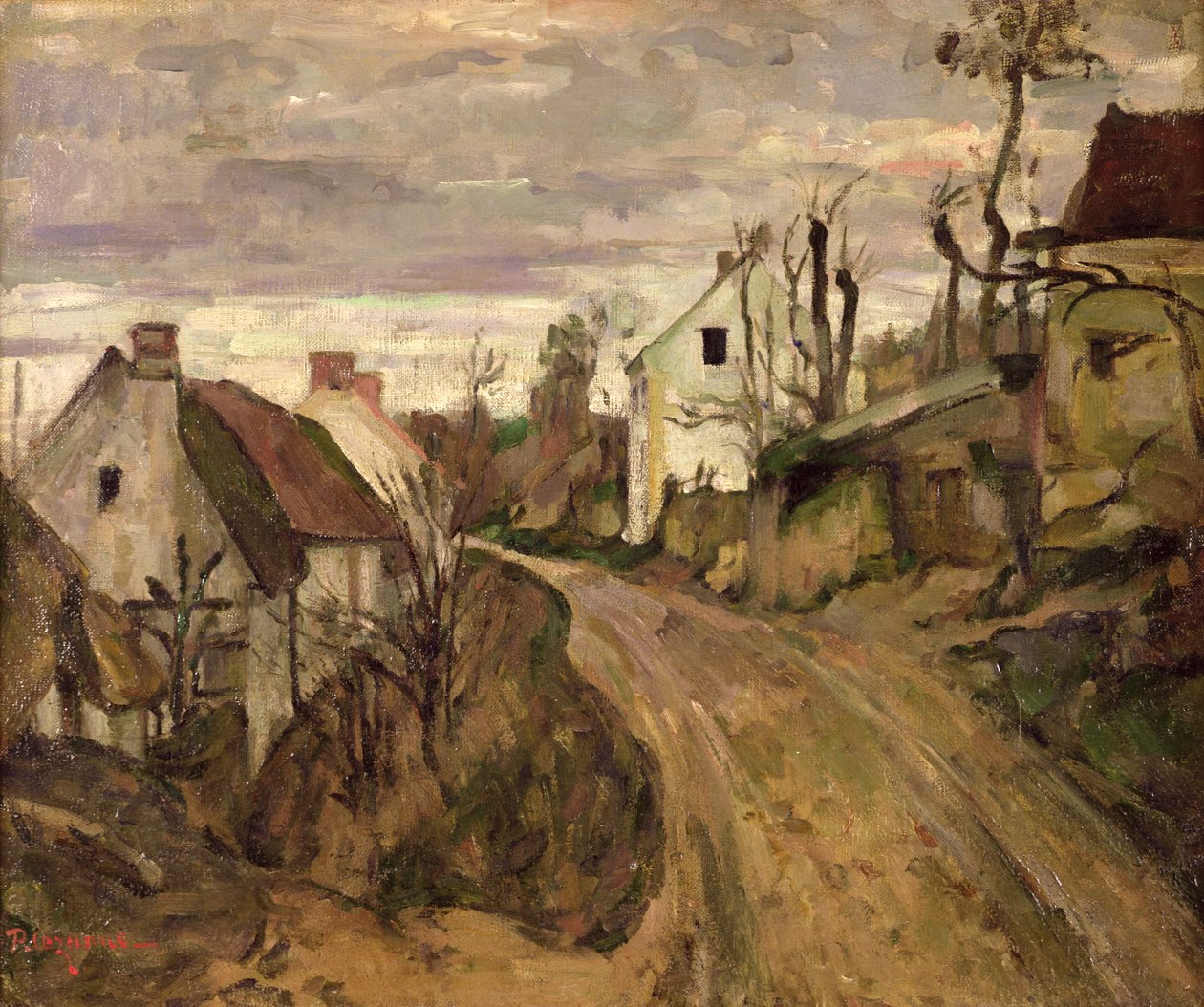 The Village Road，Auvers，c.1872-73 作者 保罗·塞尚