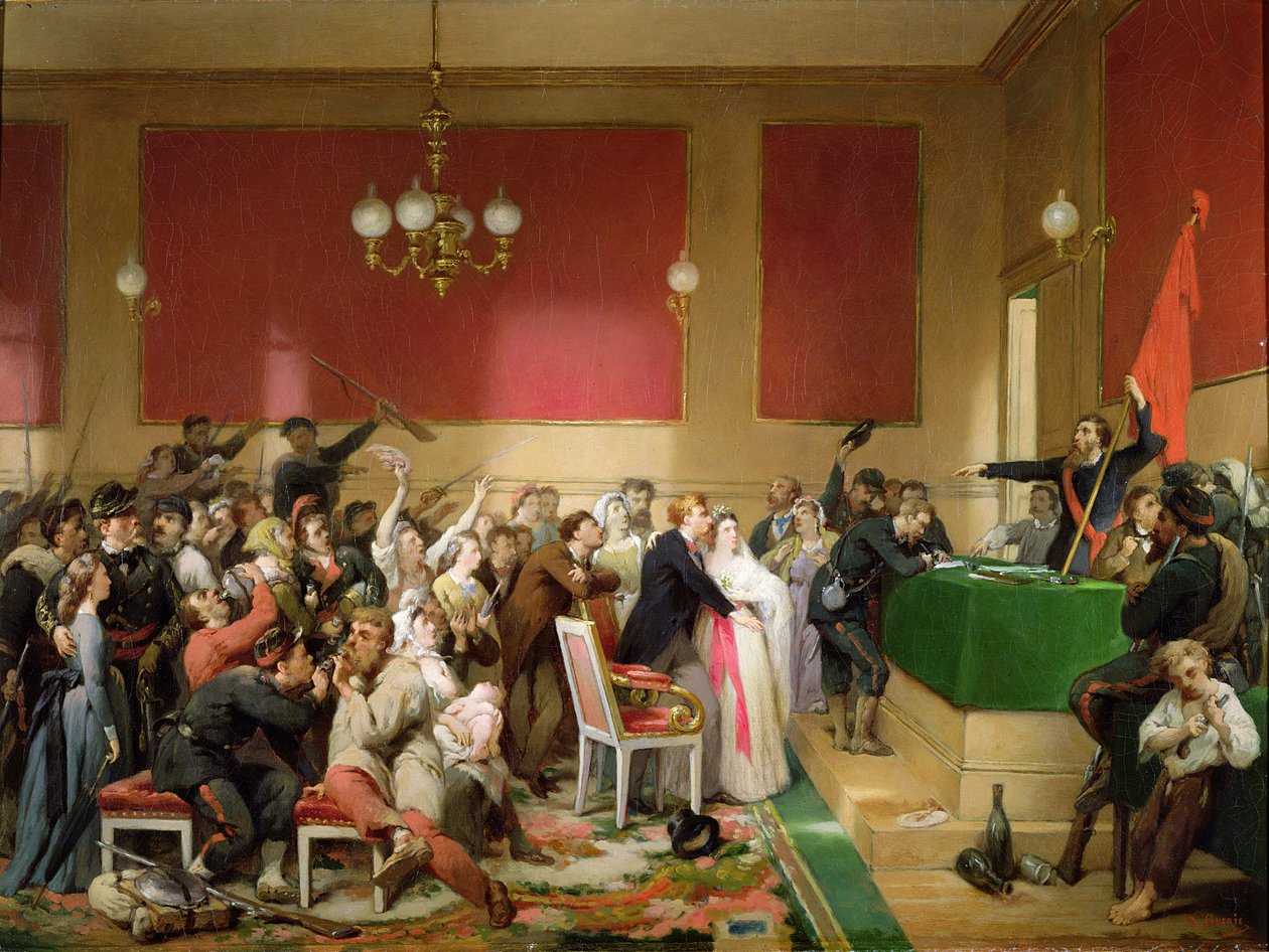 1871年巴黎公社下的婚礼 作者 保罗·费利克斯·格里（Paul Felix Guerie）