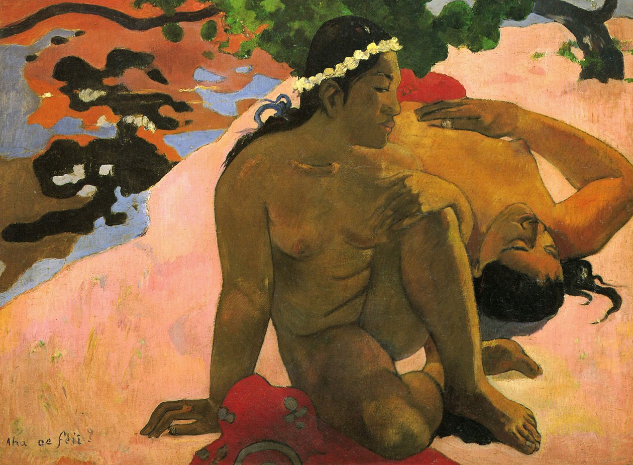 Aha oe Feii（Are You Jealous），1892年 作者 保罗·高更