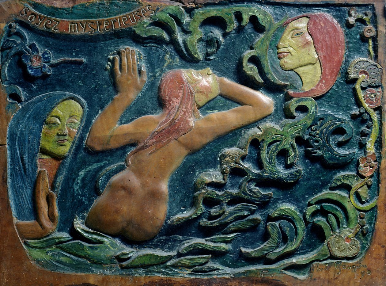 神秘，1890年（木） 作者 保罗·高更