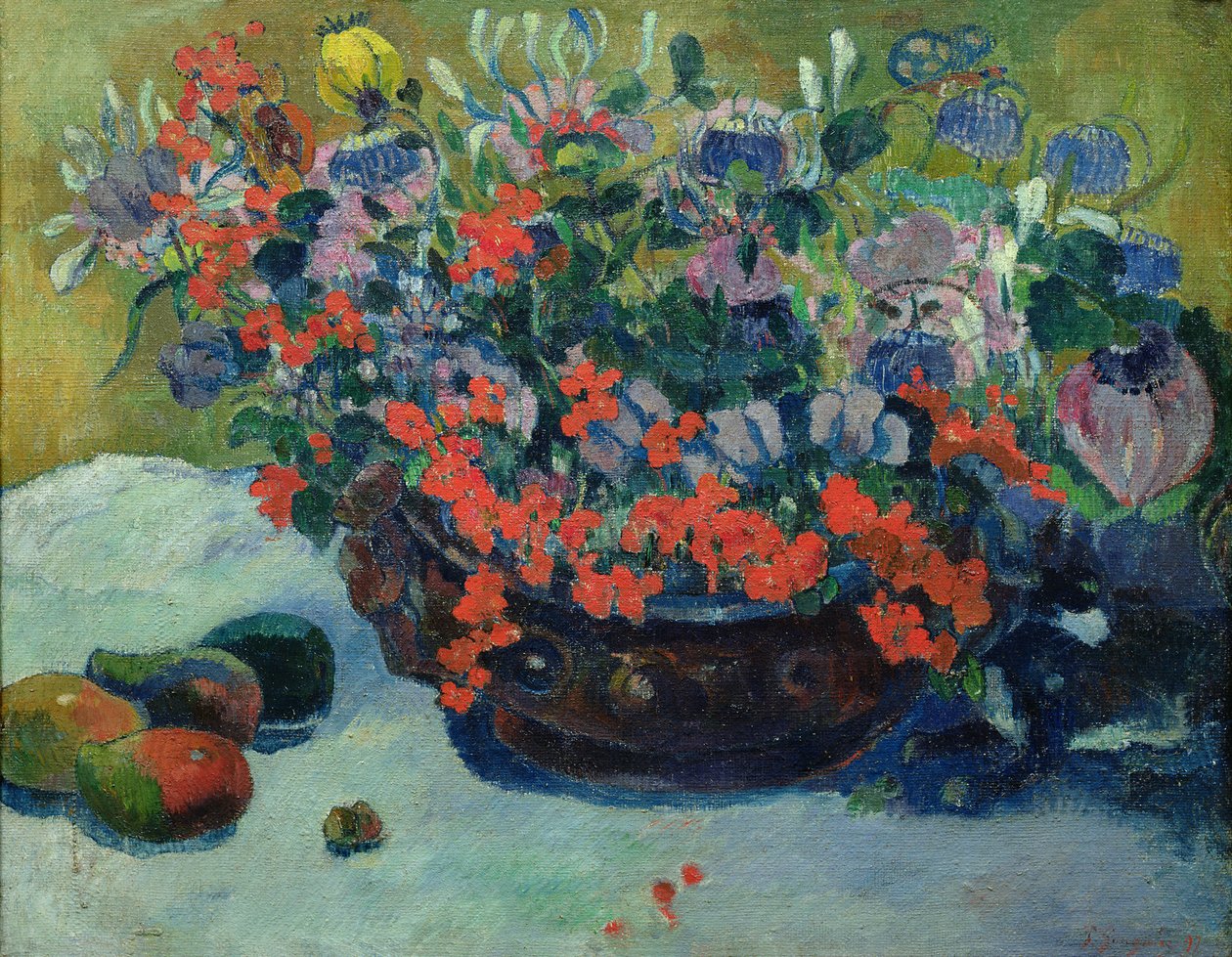 花束，1897年 作者 保罗·高更
