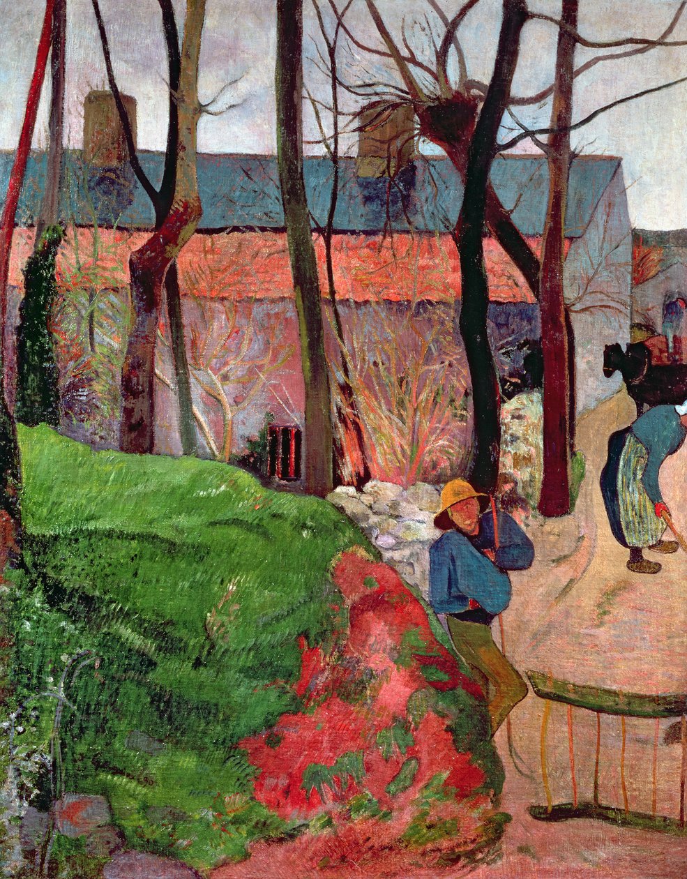 Le Pouldu小屋，1890年 作者 保罗·高更