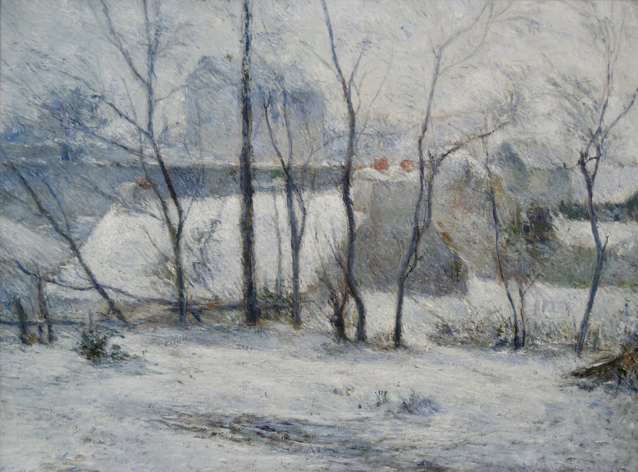 雪下花园，1879年 作者 保罗·高更