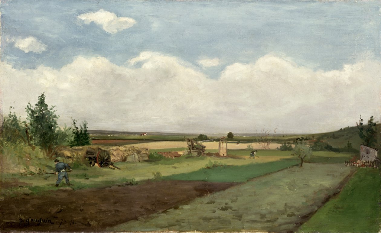 景观，1873年 作者 保罗·高更