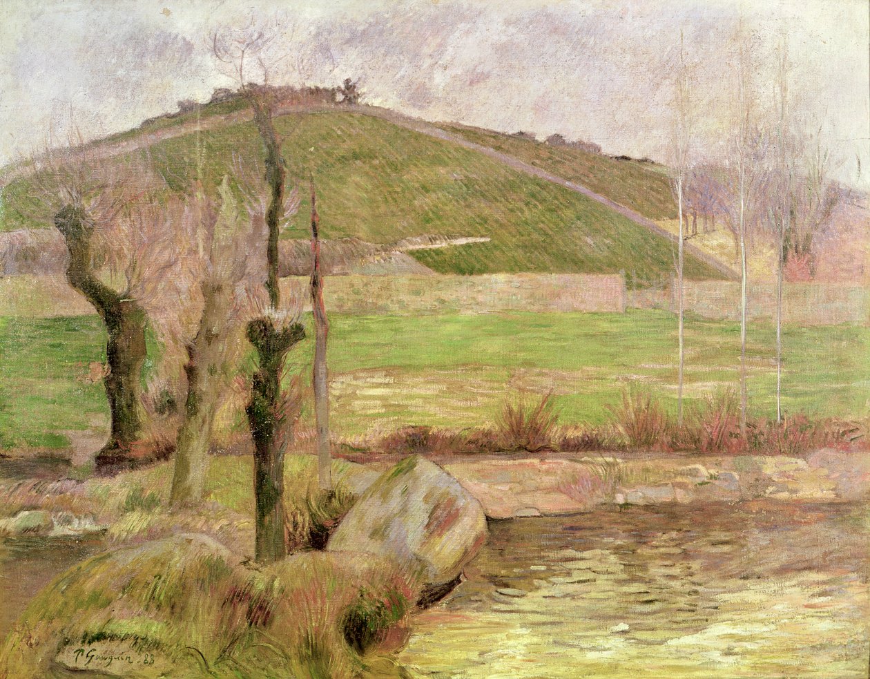 1888年在Pont-Aven附近的风景 作者 保罗·高更