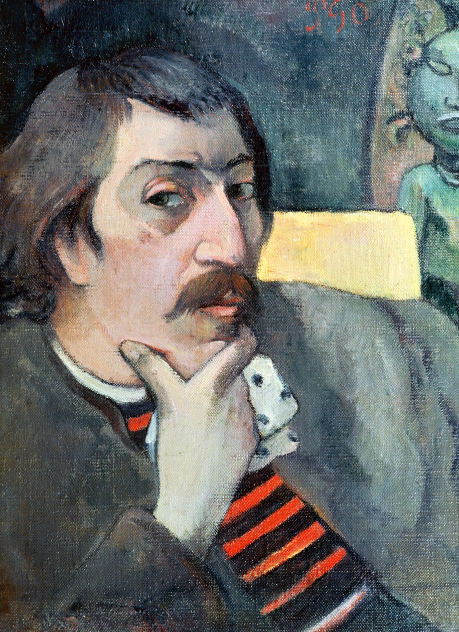 与偶像艺术家的肖像，c.1893 作者 保罗·高更