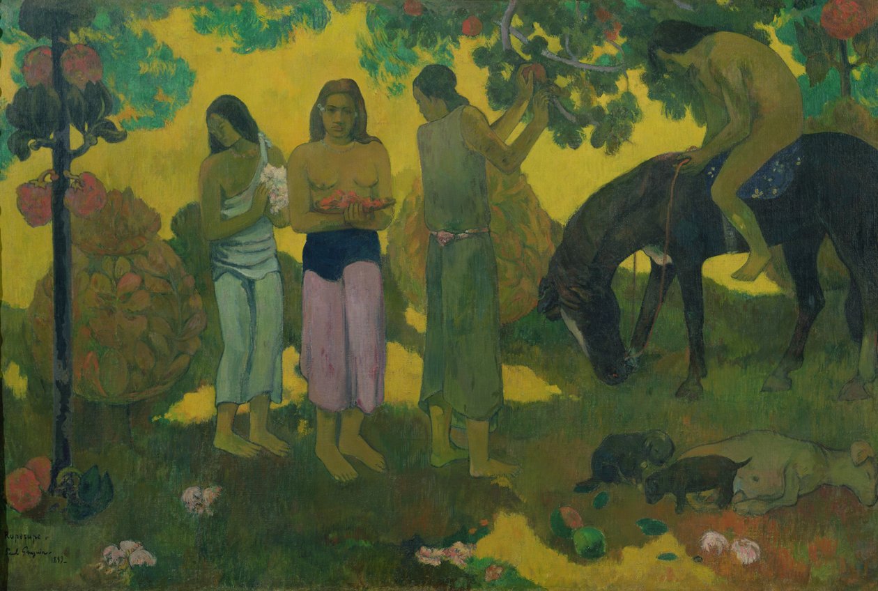 Rupe Rupe（Fruit Gathering），1899 作者 保罗·高更