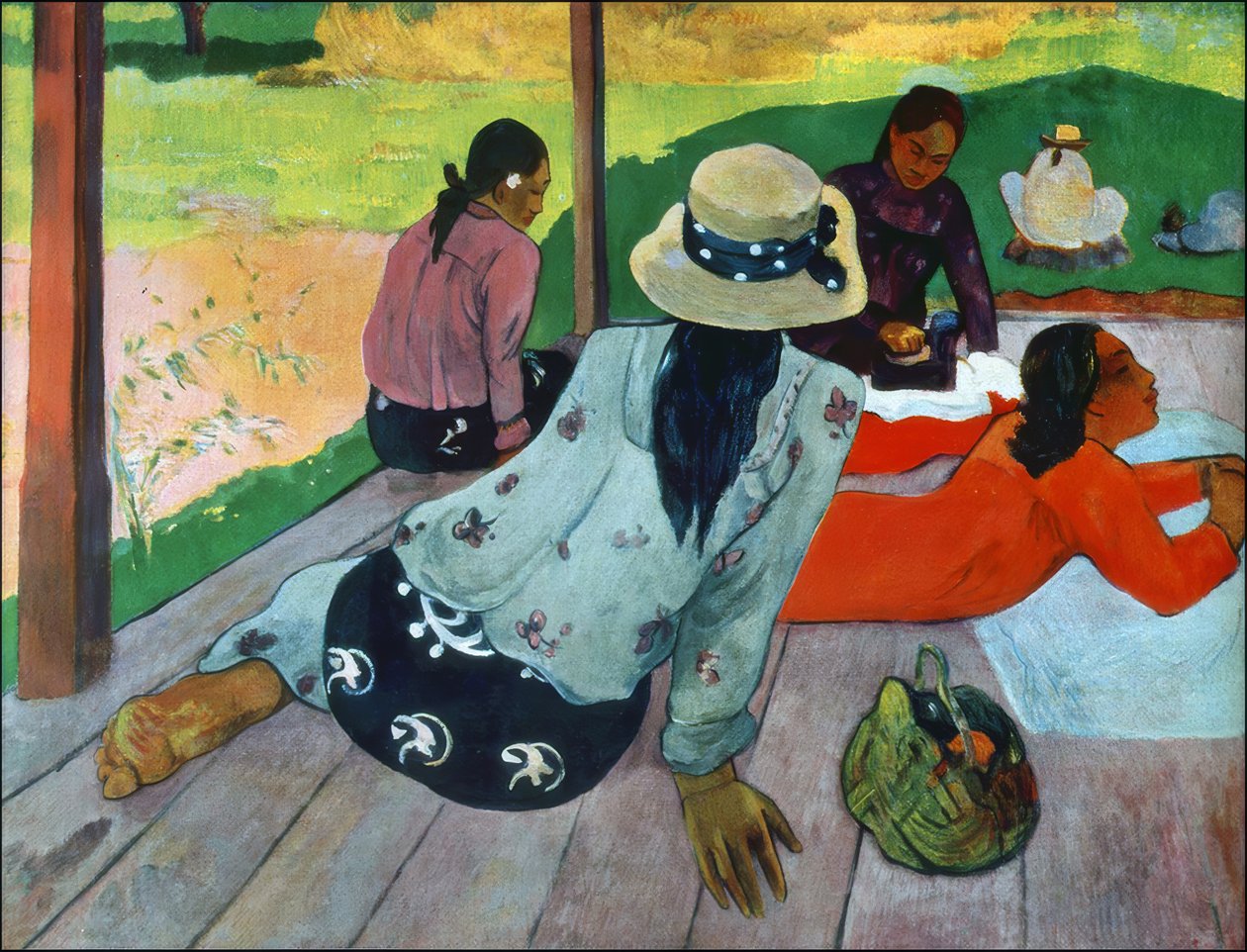 大溪地：西斯塔（Siesta），保罗·高更（Paul Gauguin）（约1893年） 作者 保罗·高更