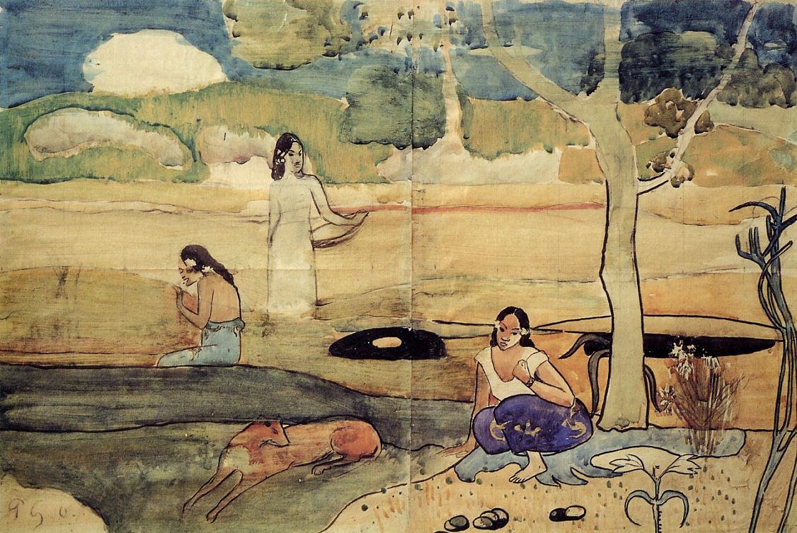 大溪地的场景 作者 保罗·高更