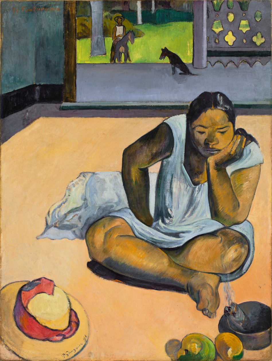 沉思的女人，1891年 作者 保罗·高更