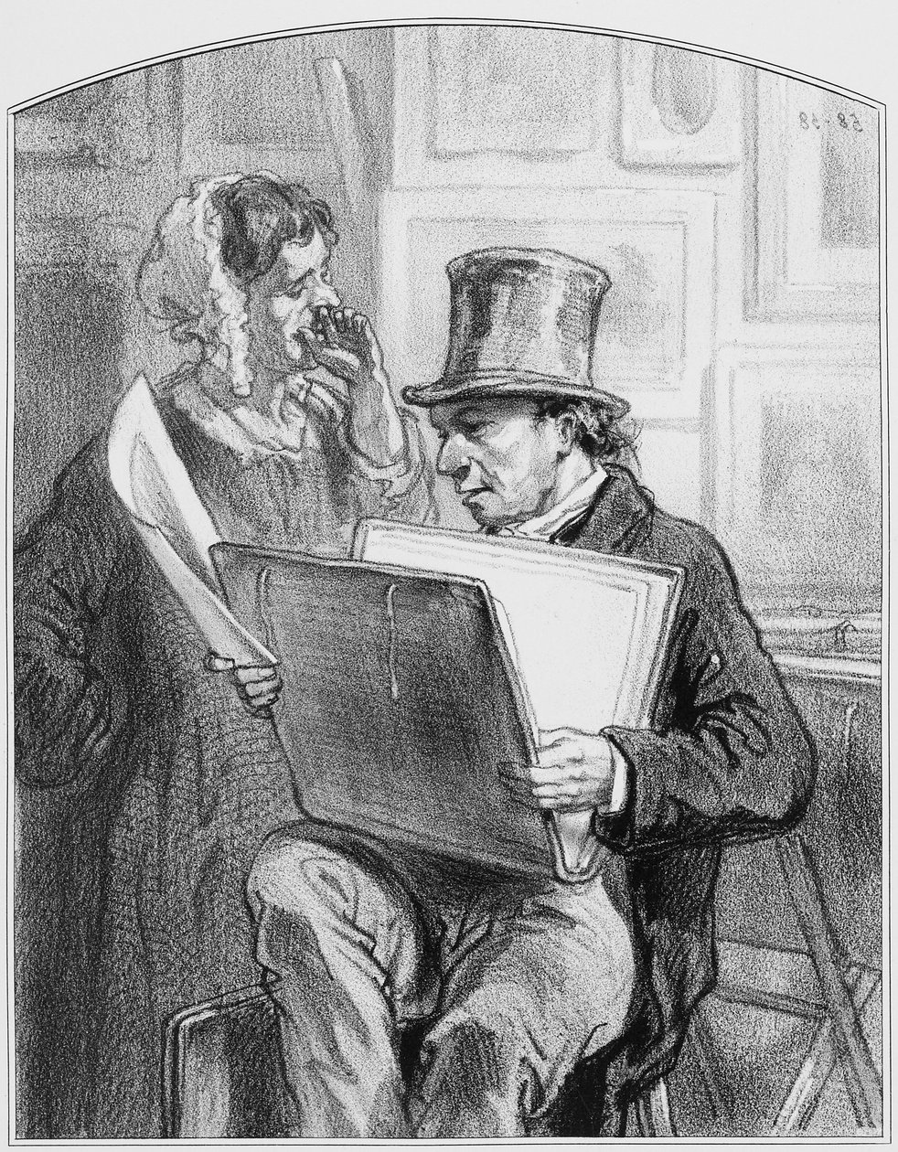 信中之前，1858年来自Les Toquades的10号板块 作者 保罗·加瓦尔尼