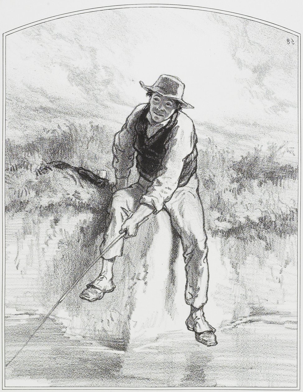 Angling，板块7来自Les Toquades，1858年 作者 保罗·加瓦尔尼