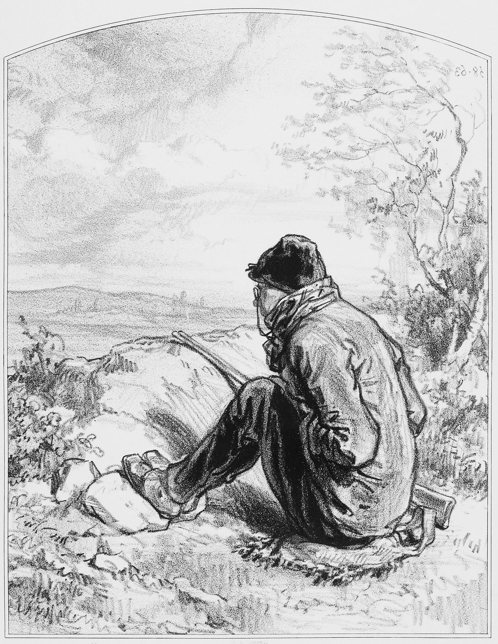 观景台，1858年Les Toquades的5号板块 作者 保罗·加瓦尔尼