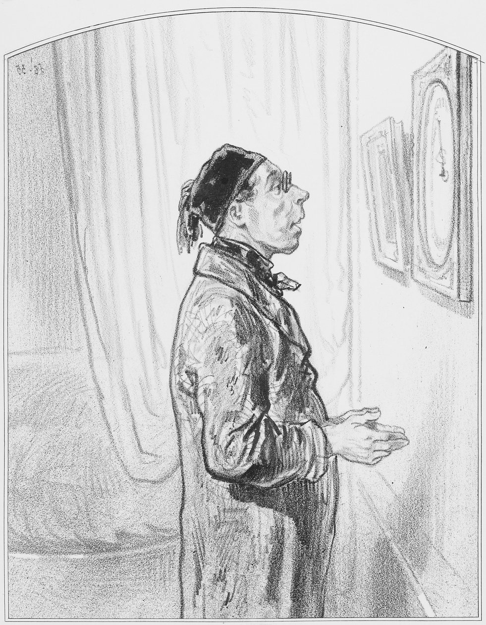 气压计，板块6来自Les Toquades，1858年 作者 保罗·加瓦尔尼