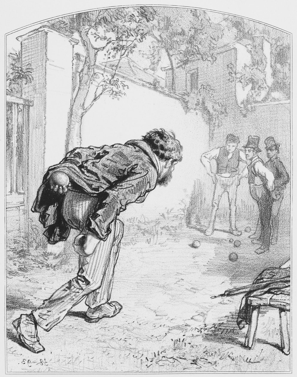 这些球，来自Les Toquades的板块11，1858年 作者 保罗·加瓦尔尼