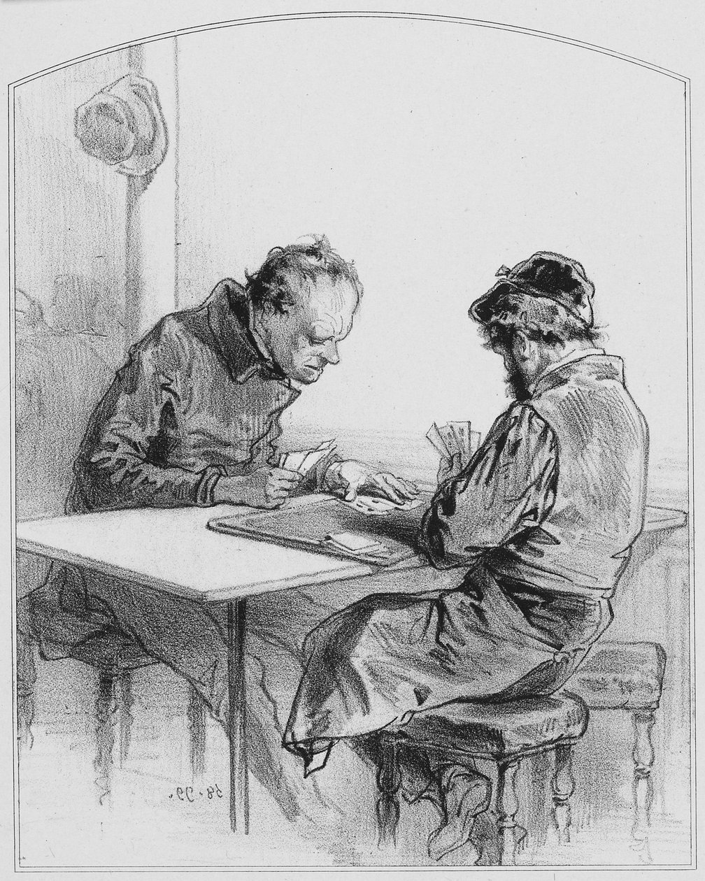 卡，板块20来自Les Toquades，1858年 作者 保罗·加瓦尔尼